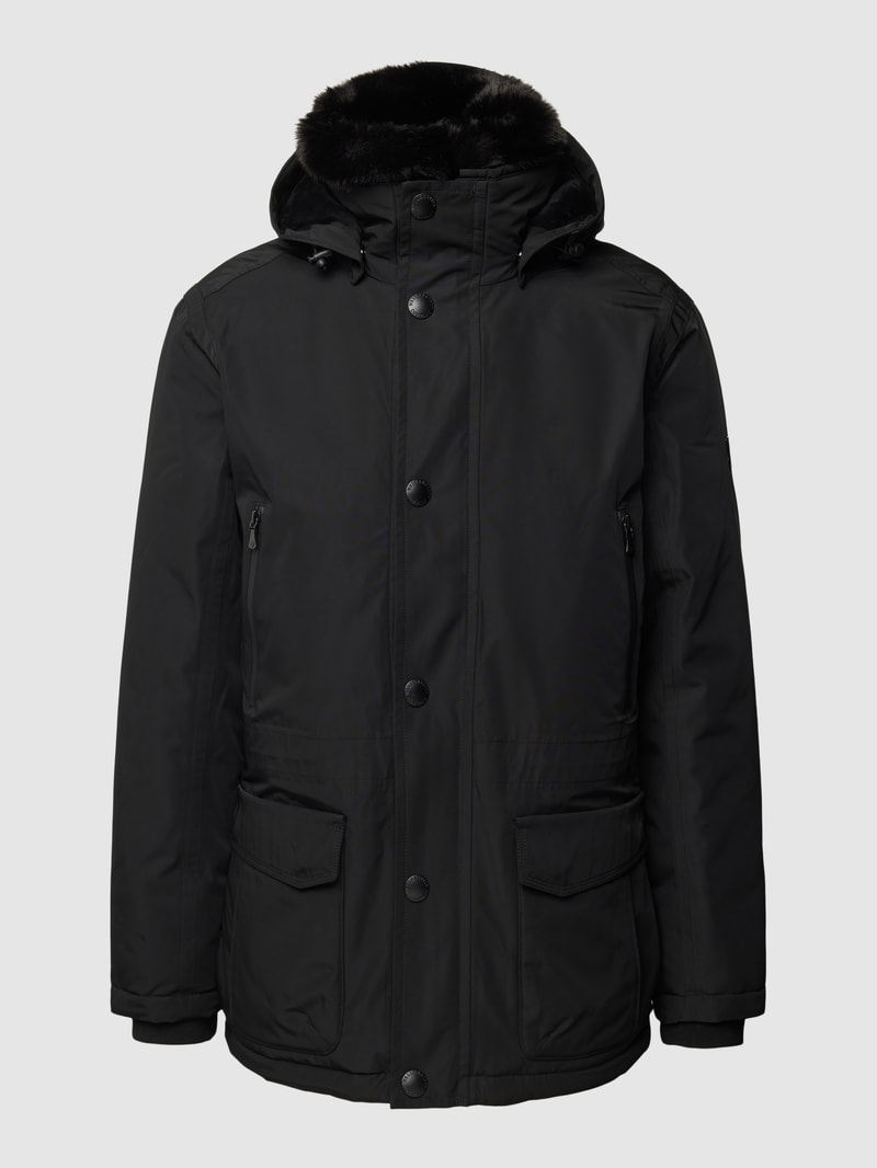 Funktionsjacke mit Reißverschlusstaschen Modell 'HALIFAX' in schwarz