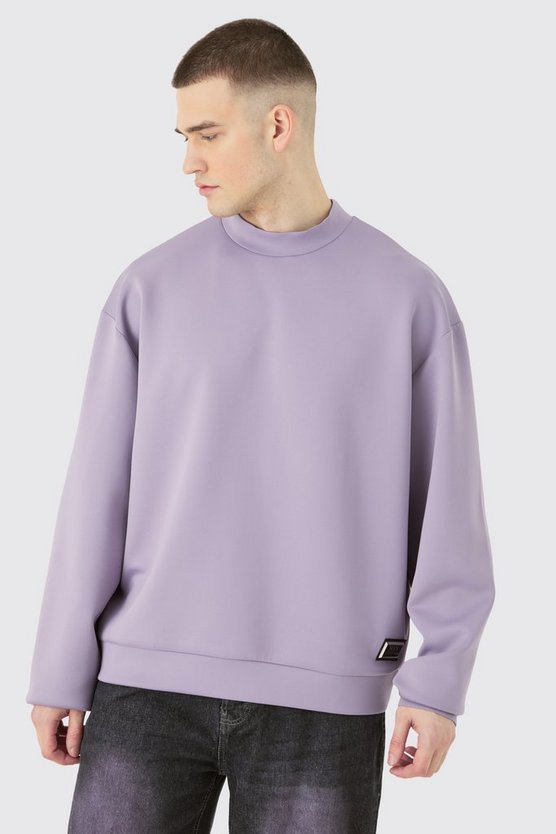 Tall kastiges Oversize Scuba Sweatshirt