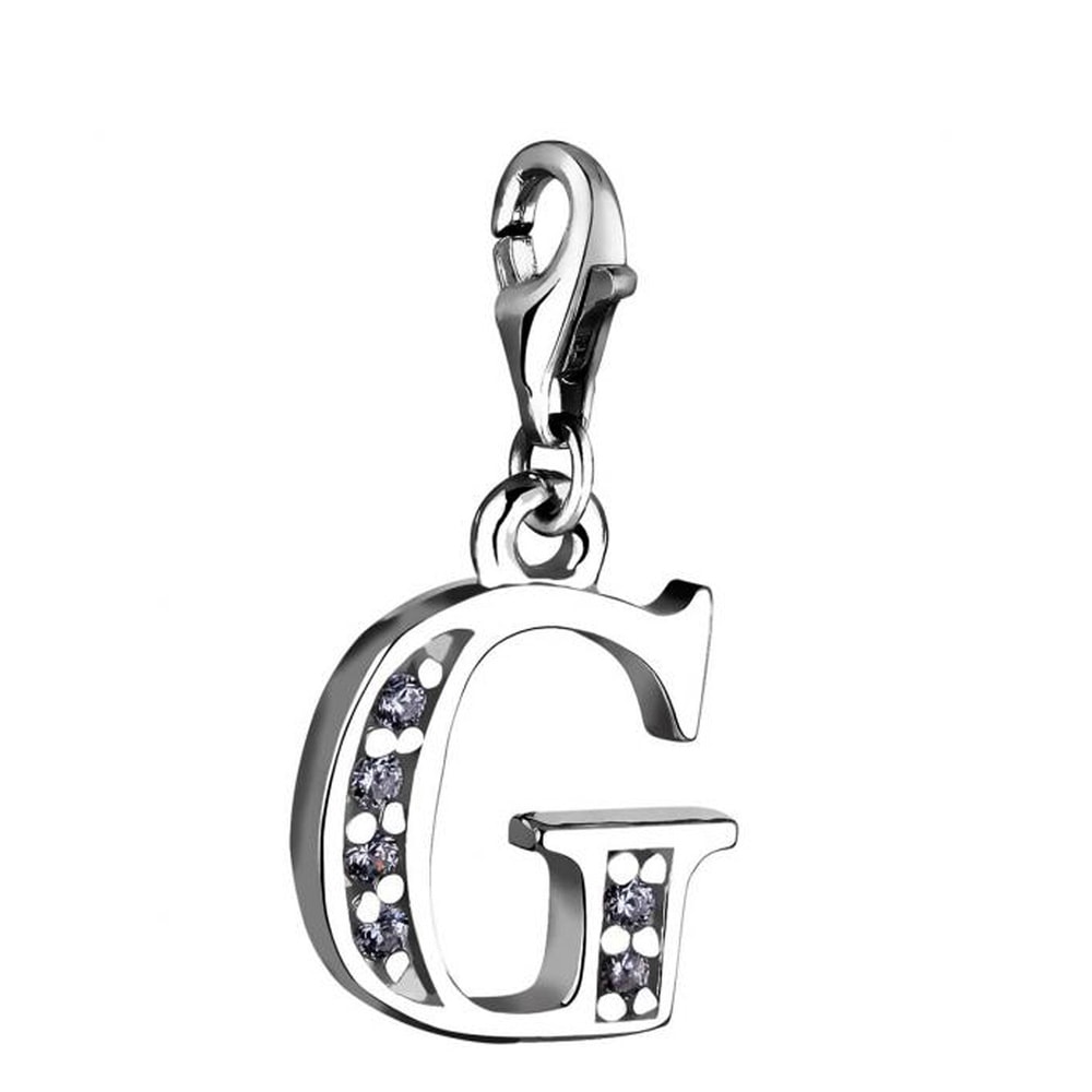 Nenalina Nenalina Amulette Charm lettre Pendentif individuel et personnalisé en argent 925 Pendentif