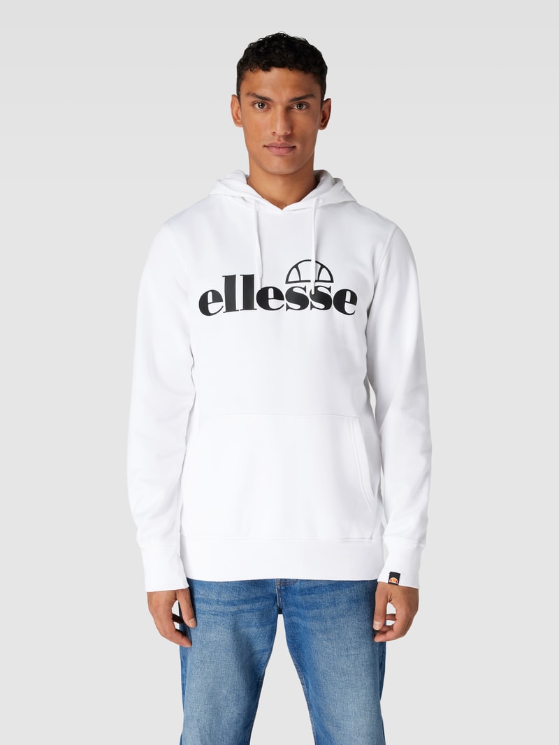 Hoodie mit Label-Print Modell 'Oodia' in weiß