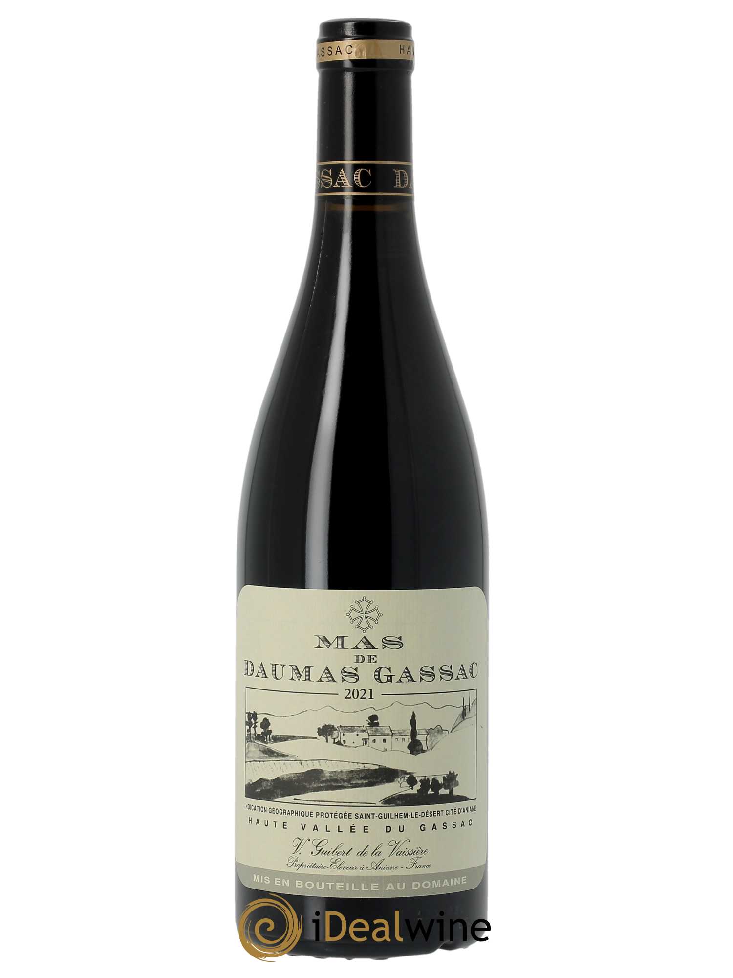 IGP St Guilhem-le-Désert - Cité d'Aniane Mas Daumas Gassac Famille Guibert de La Vaissière  2021 - Lot de 1 Bouteille