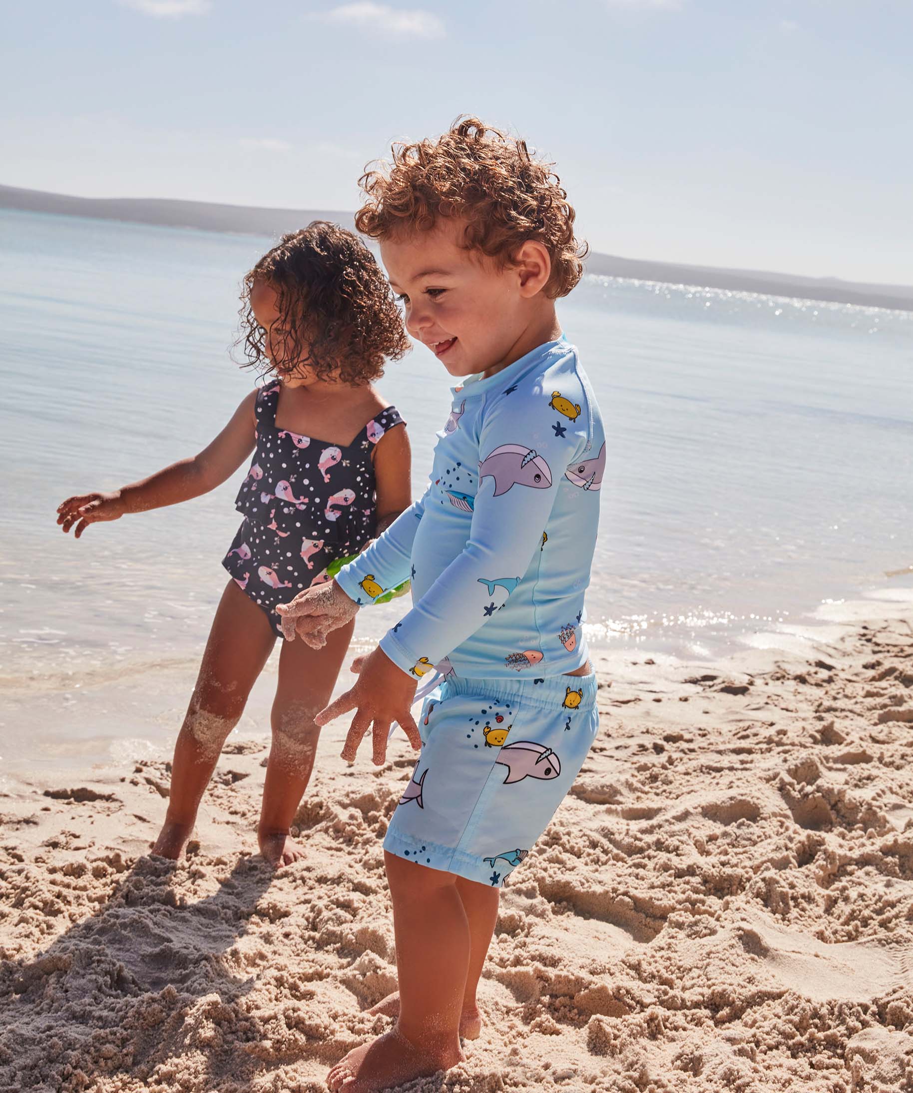 Maillot de bain bébé fille 2 pièces tankini à motif baleine imprime | GEMO