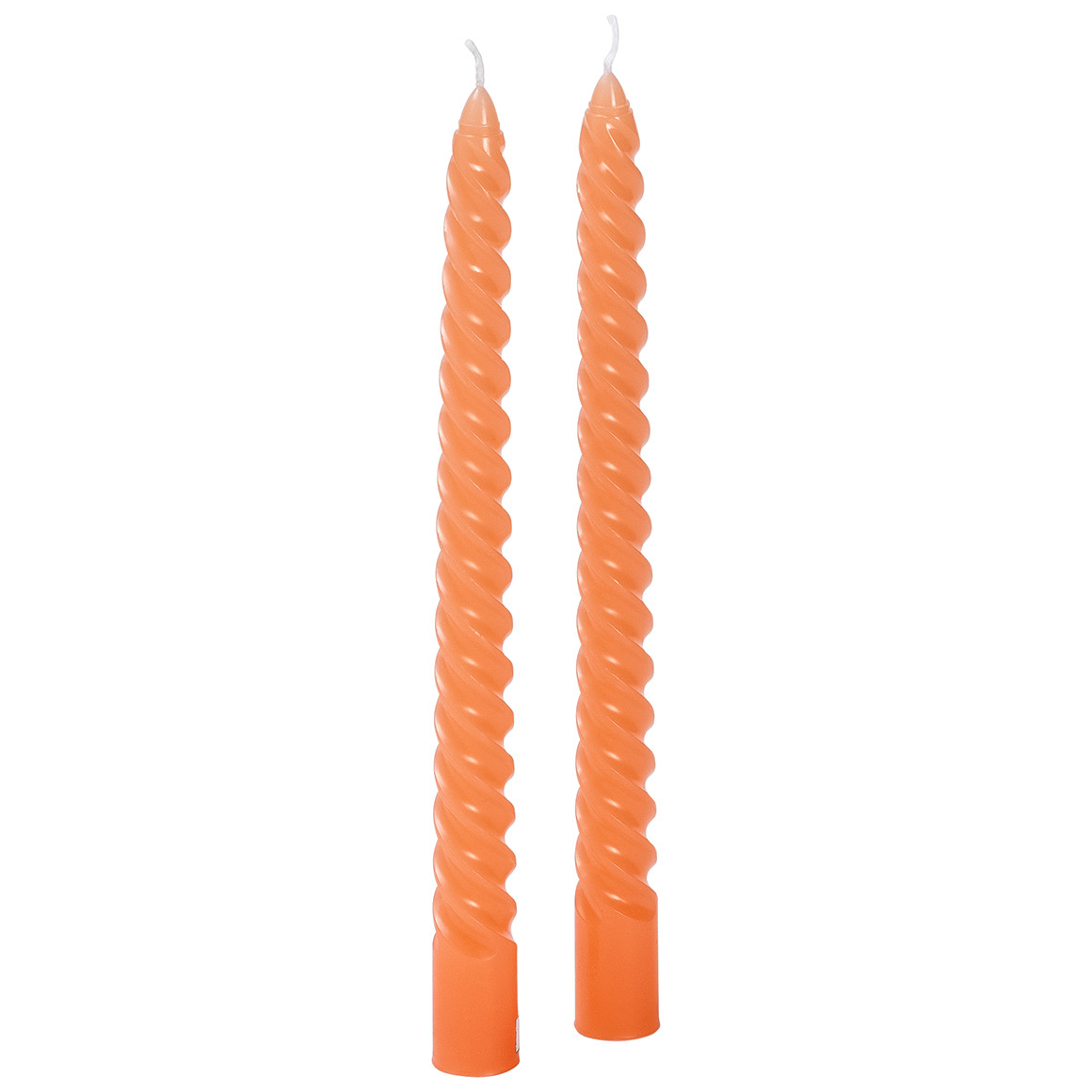 2 Stabkerzen in gedrehter Optik