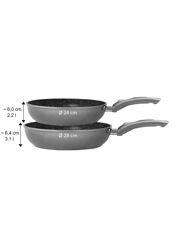 Stoneline Schmorpfanne | ohne Deckel in Anthrazit | 28cm günstig kaufen Ø 28 cm