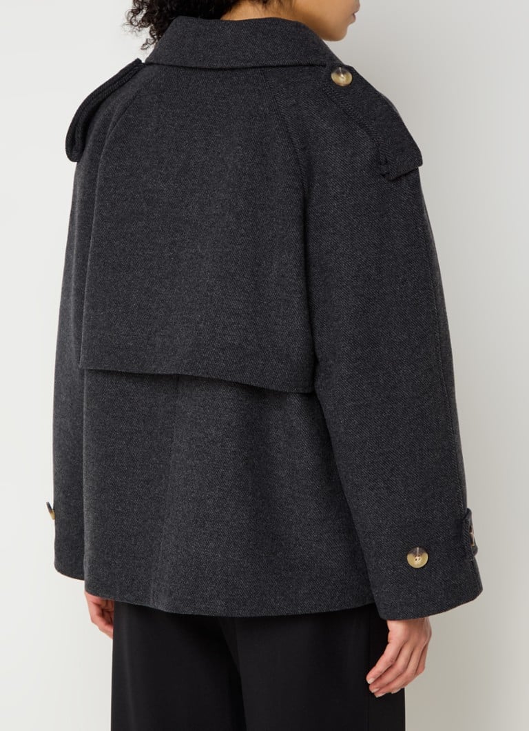 Cappotto Esmund di Modström de lana mixta z boczną kieszenią