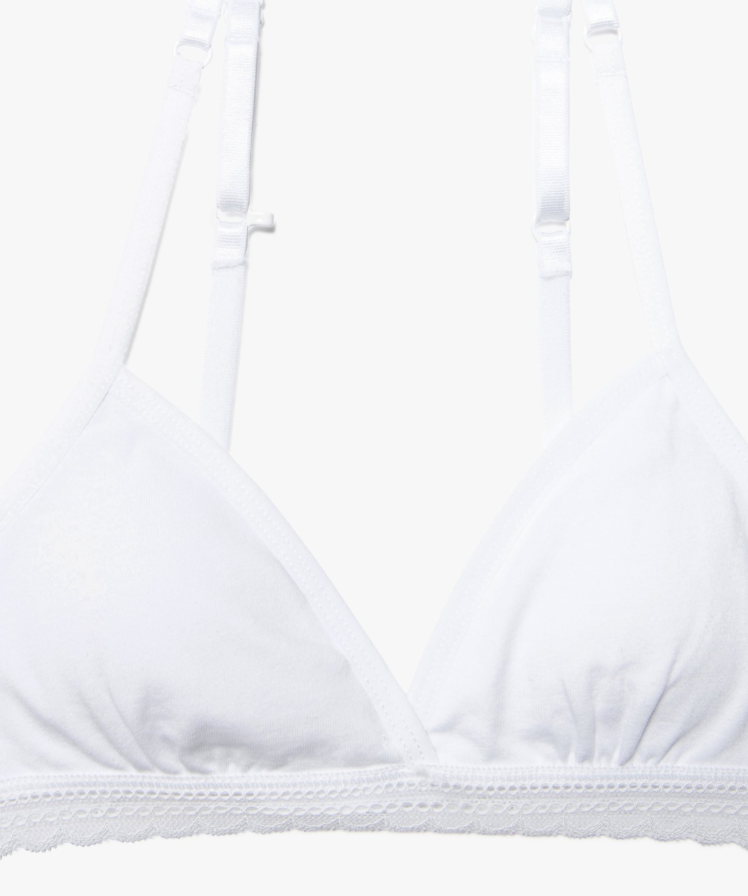 Soutien-gorge triangle spécial dos nageur fille blanc | GEMO