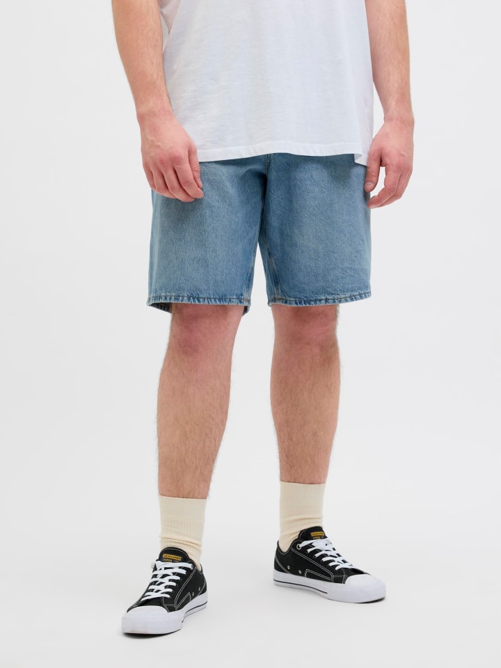 JACK & JONES PLUS Jeans-Shorts in Blue Denim günstig kaufen