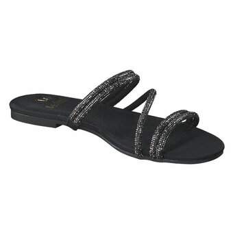 La Strada Pantolette in schwarz