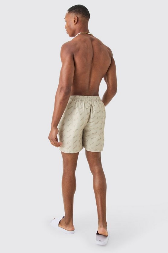Mittellange Man Badehose