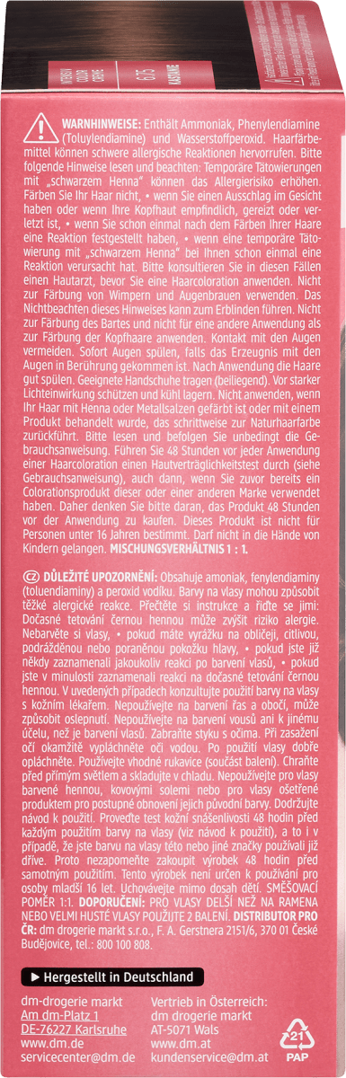 Int. Color 6.75 Kastanie, 110 ml