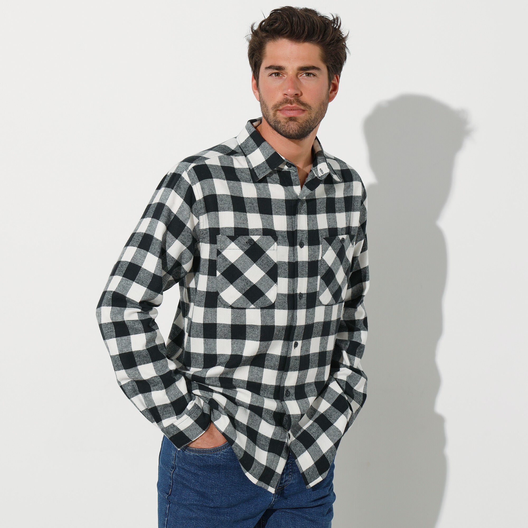 Chemise carreaux écossais flanelle