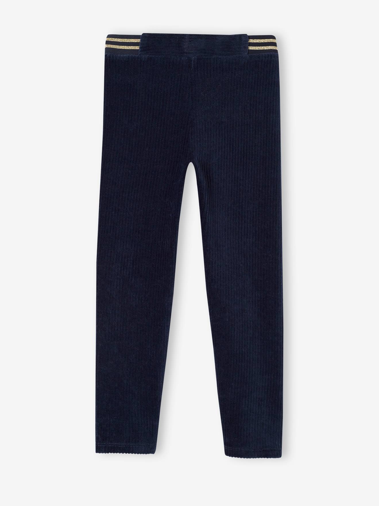 Legging velours fille camel