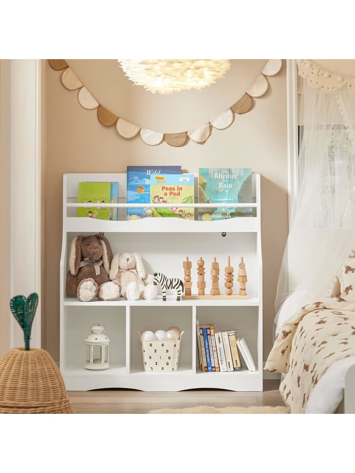 SoBuy Bücherregal in Weiß - (B)90 x (H)95 x (T)30cm günstig kaufen onesize
