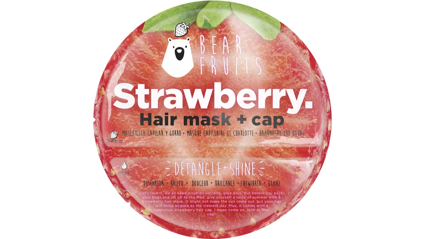 Bear Fruits Haarkur/Balsam/ Strawberry 20ml + Cap 20 ml