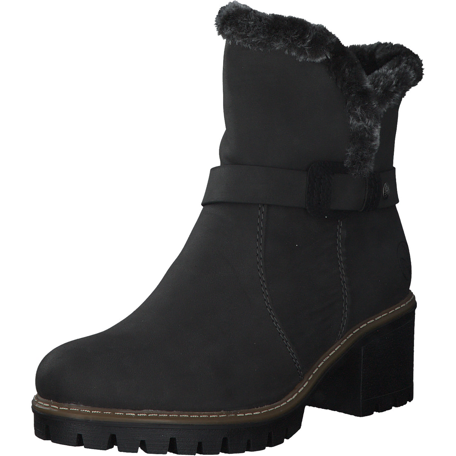 Rieker Y8674, Winterstiefeletten, Damen, Schwarz (Anthrazit)