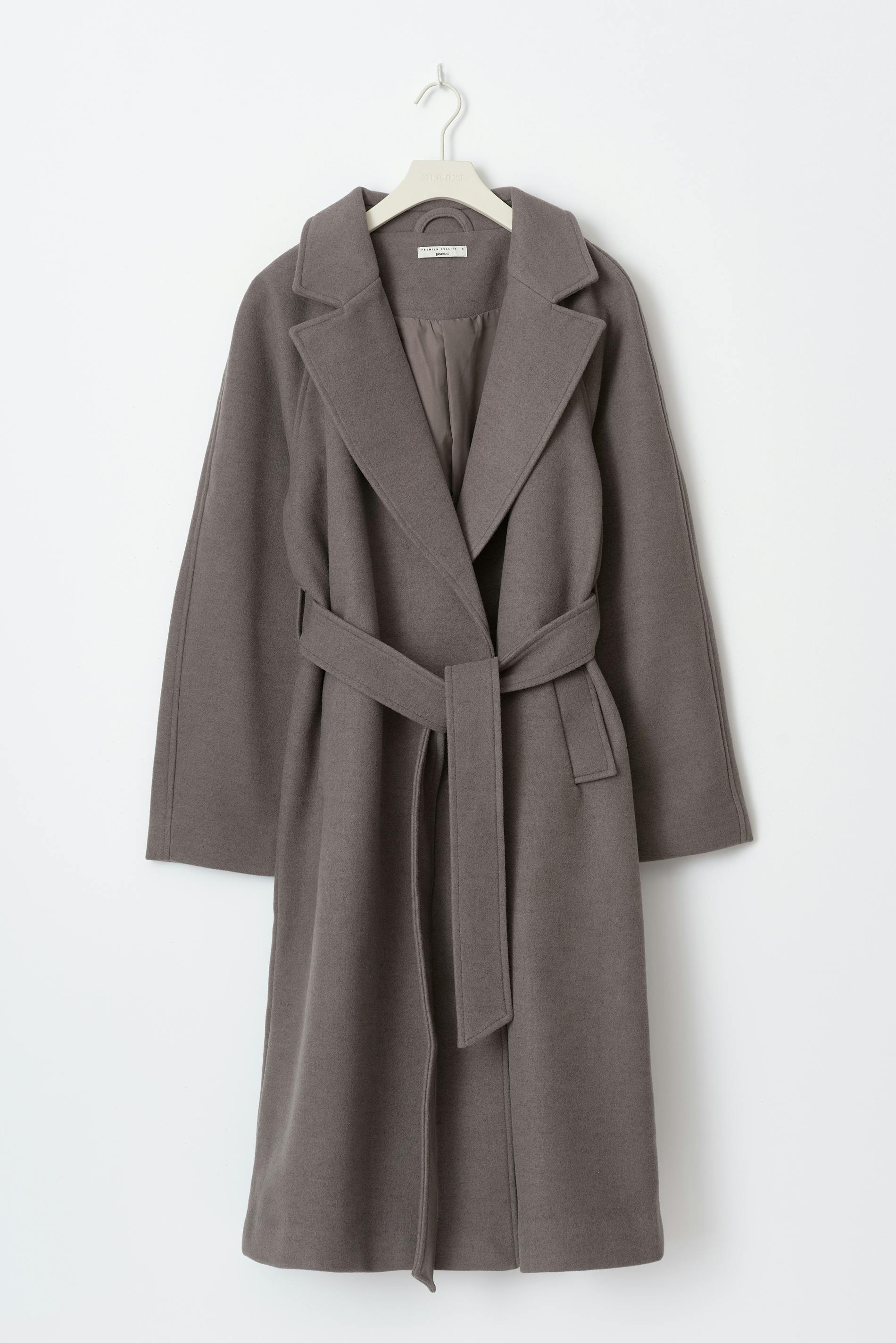 Belted long coat