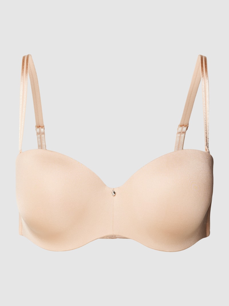 Schalen-BH mit Strassstein Modell 'Perfect Basics' in camel