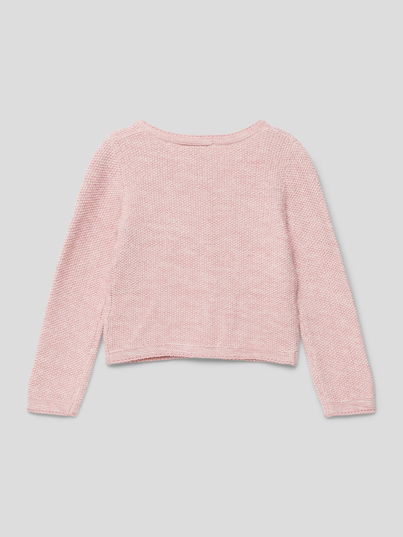 Cardigan mit Motiv-Stitching in altrosa