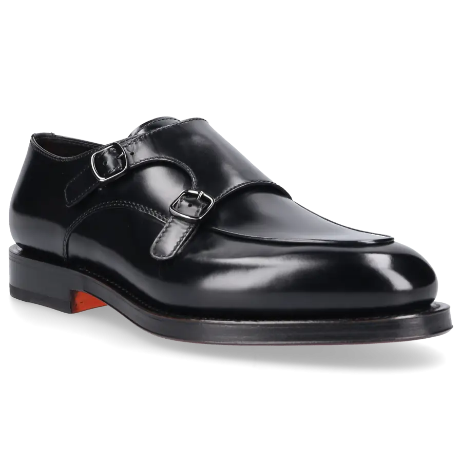 Santoni - Monk Schuhe 17744 Kalbsleder - schwarz