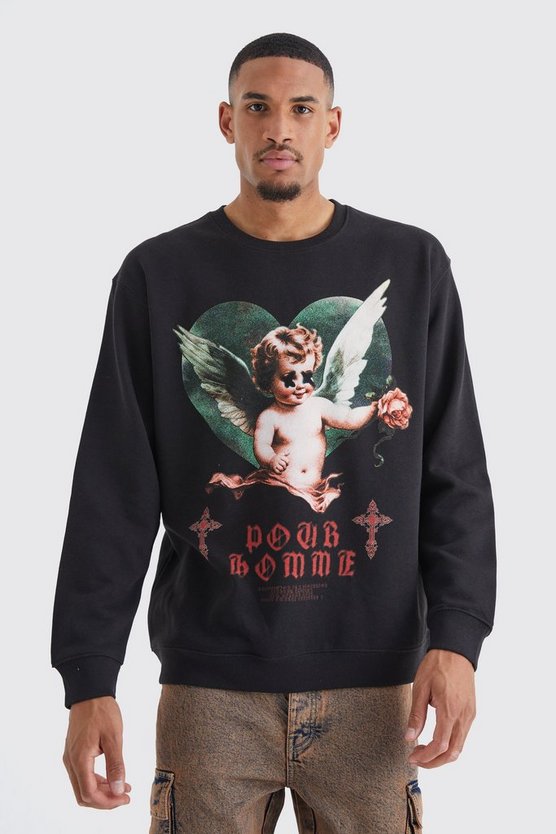 Tall Oversize Sweatshirt mit Print