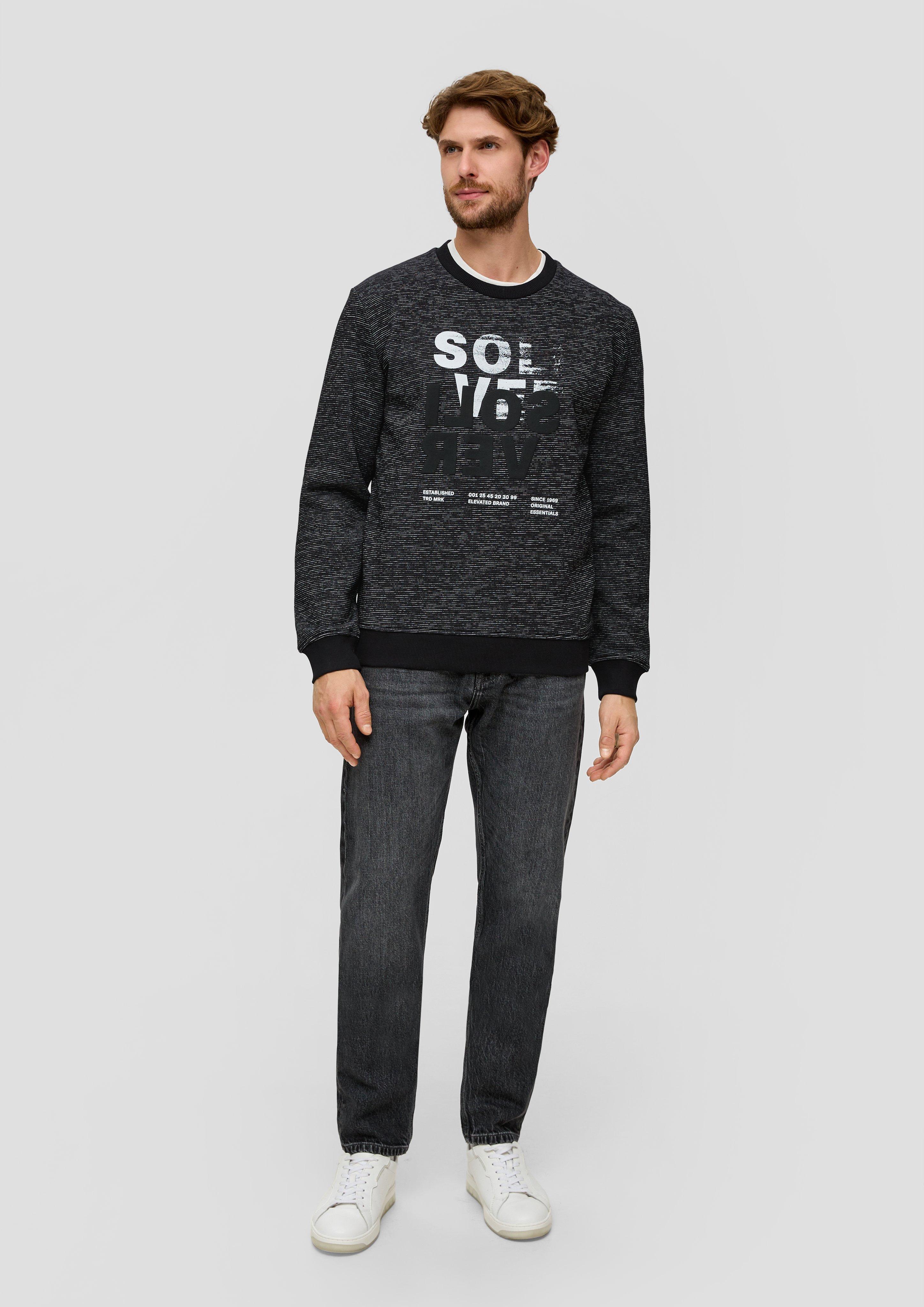 Sweatshirt mit gummiertem Schriftprint  2138685-99D1