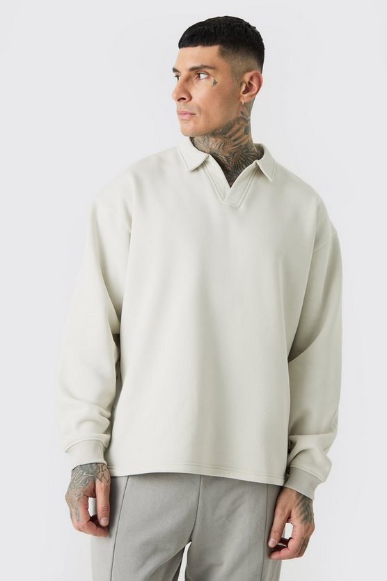 Plus Oversize Rugby-Poloshirt