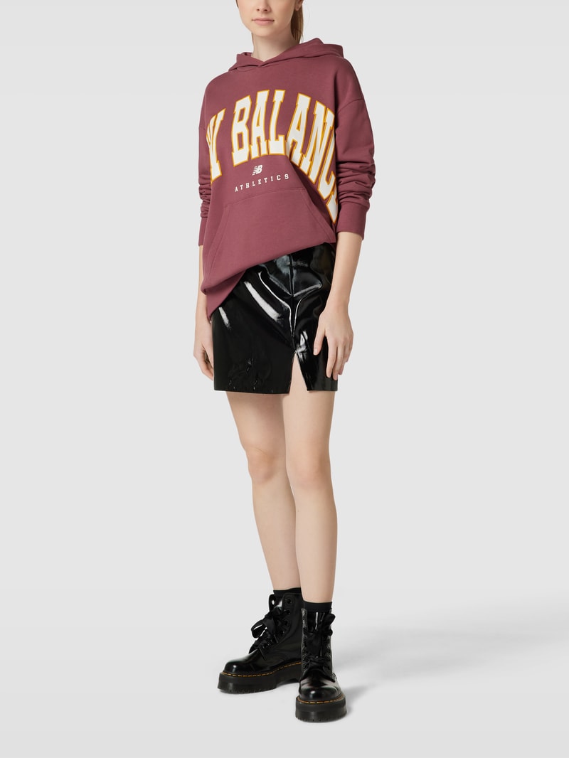 Hoodie in Melange-Optik Modell 'Athletics Warped Class' in bordeaux rot