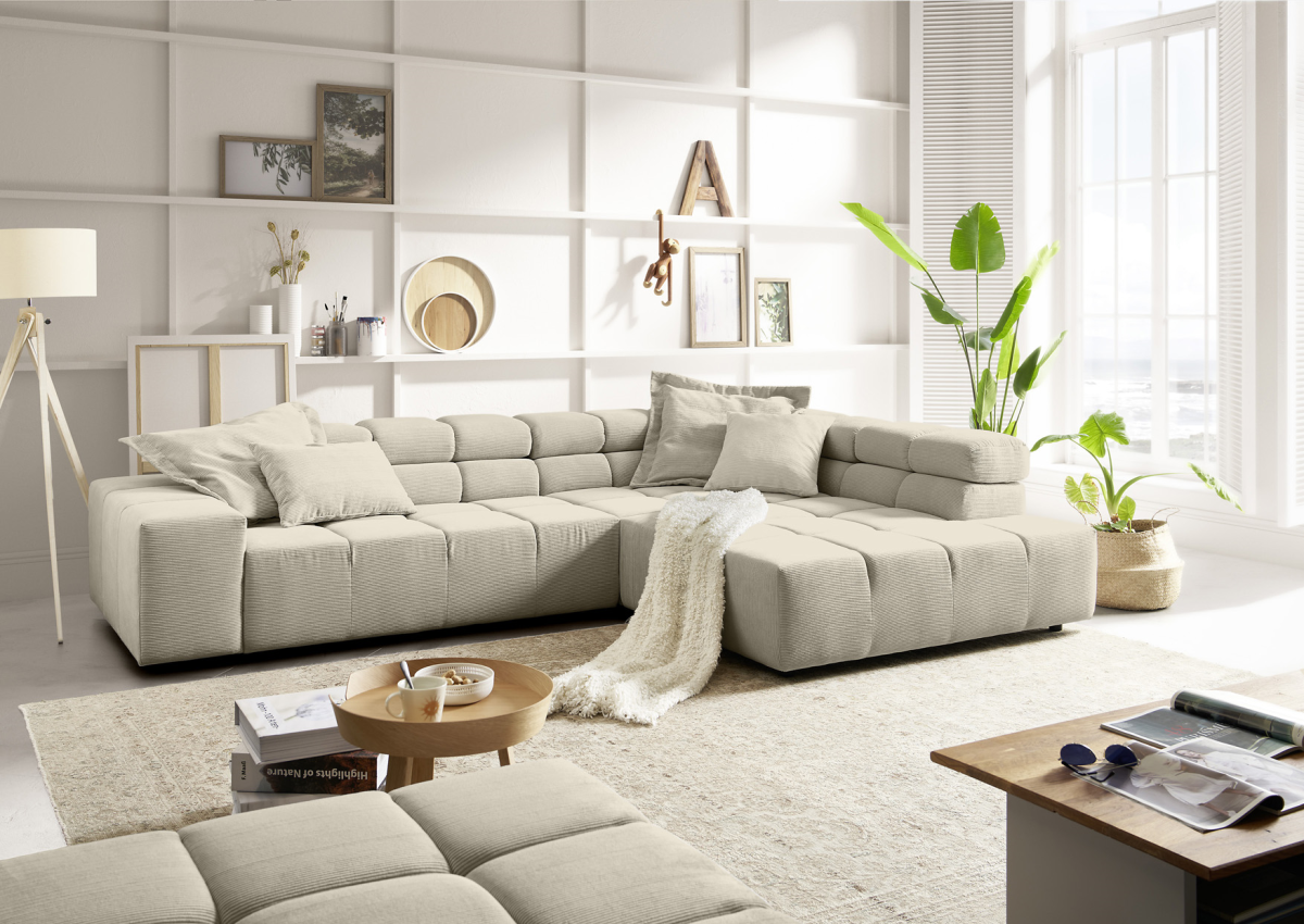 Sofa-Kultur Polstergarnitur Oregon Beige