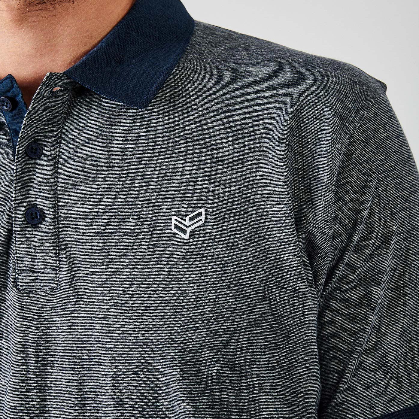 STEF   Polo bleu Homme 100% coton bio