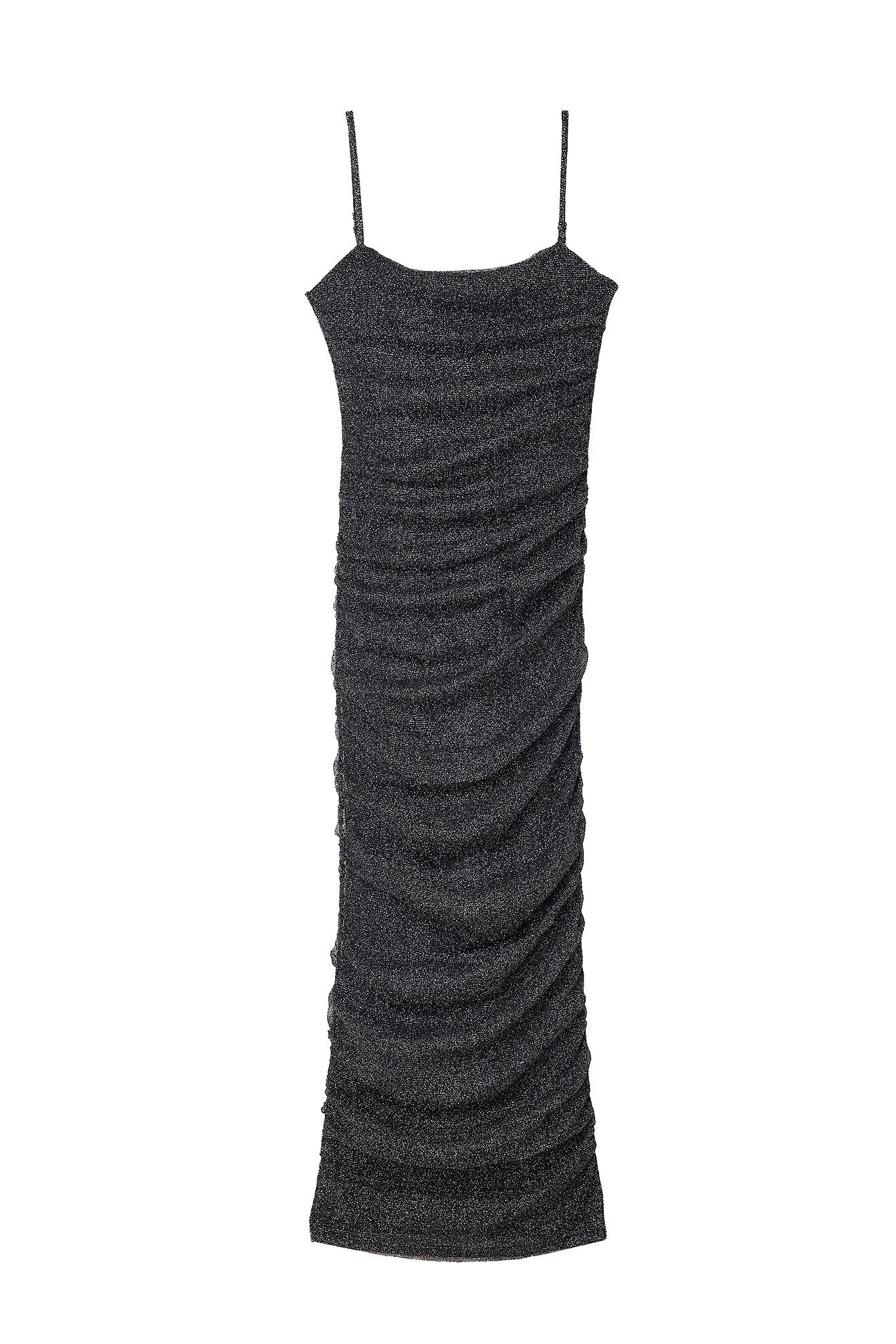 Glitzerndes Netzkleid mit Rüschen