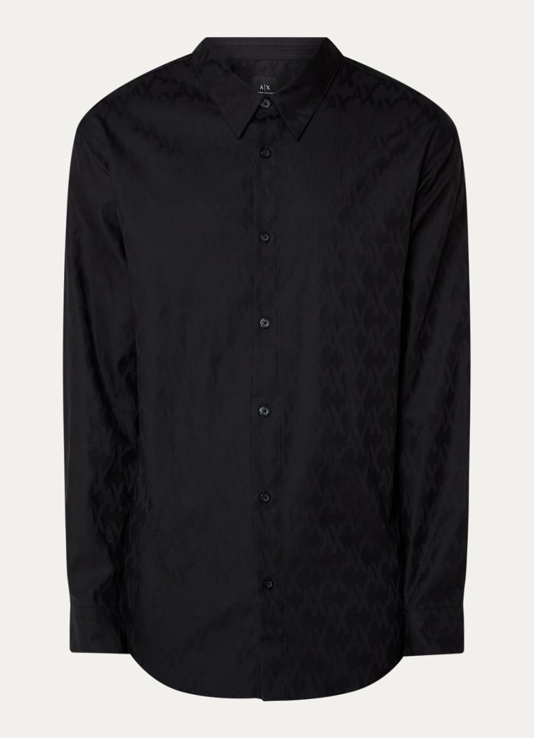 Cămașă clasică Armani Exchange cu logo imprimat.