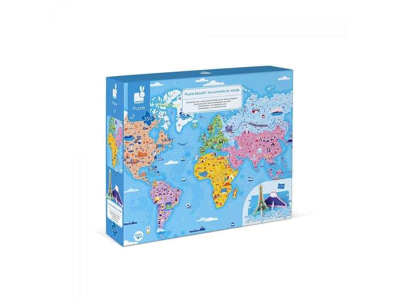 Puzzle éducatif 350 pièces Les curiosités du monde