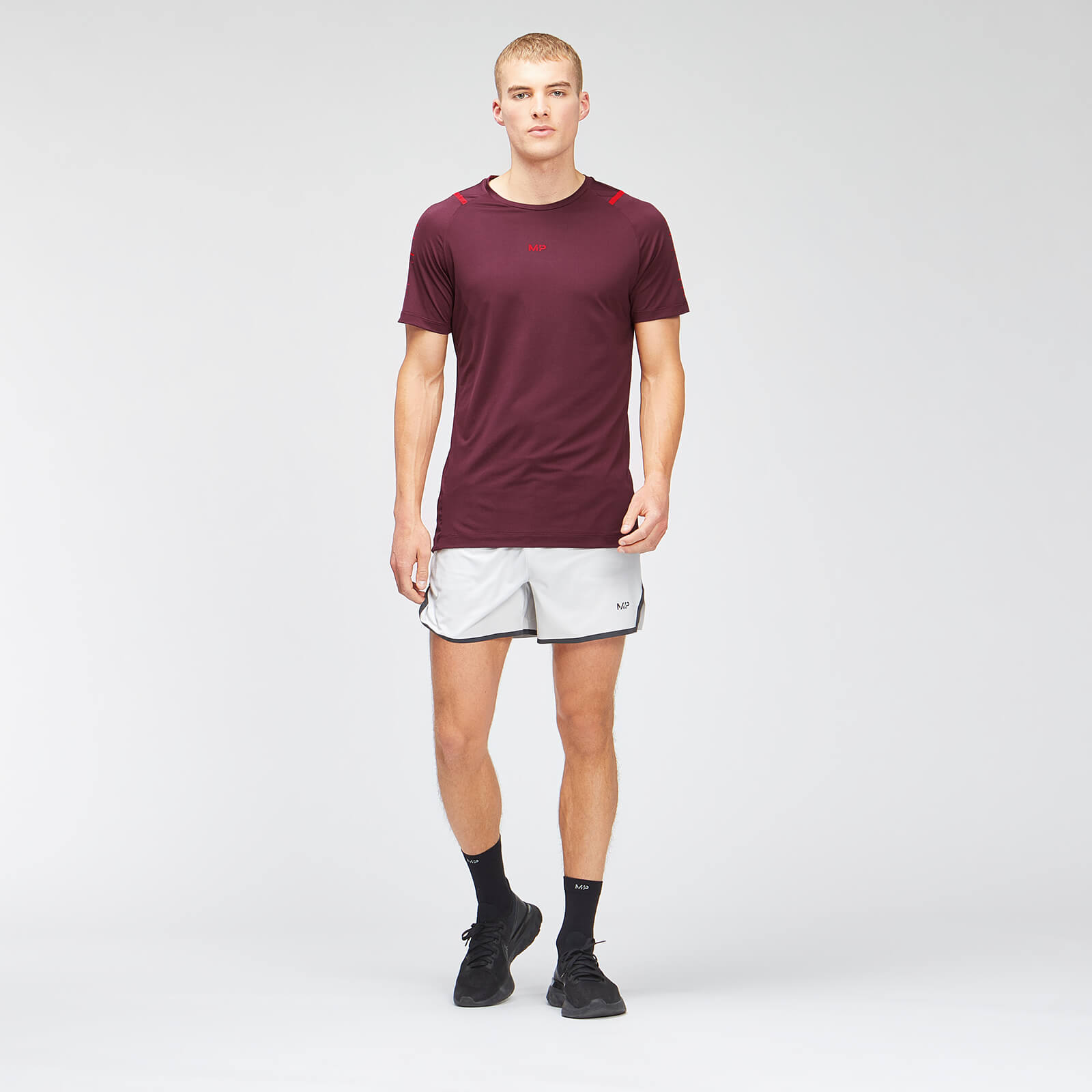 T-shirt à manches courtes MP Velocity pour hommes – Merlot