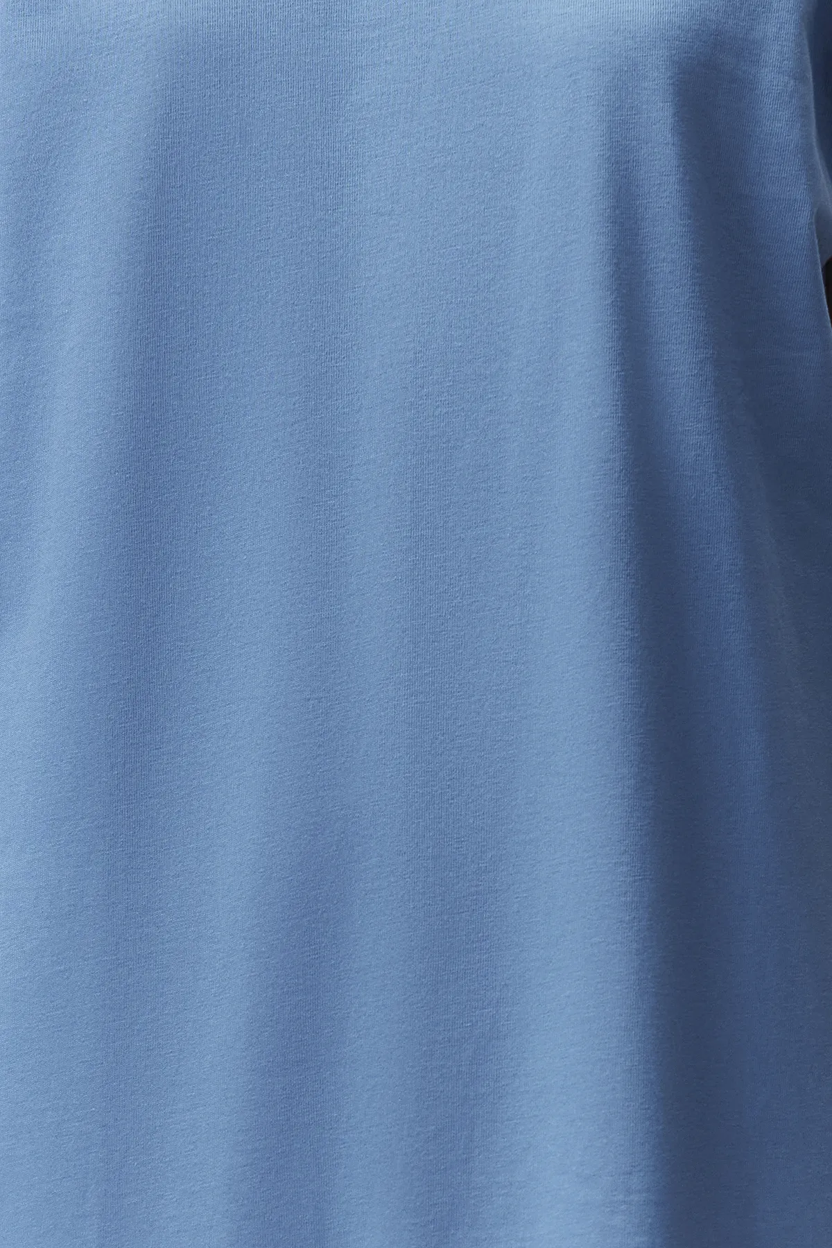 Trendyol Collection  Indigofarbenes, schlichtes T-Shirt-Kleid aus 100 % Baumwolle mit Mondärmeln, Shift-/Bequem geschnittenes Midi-Midikleid TWOSS24EL00126