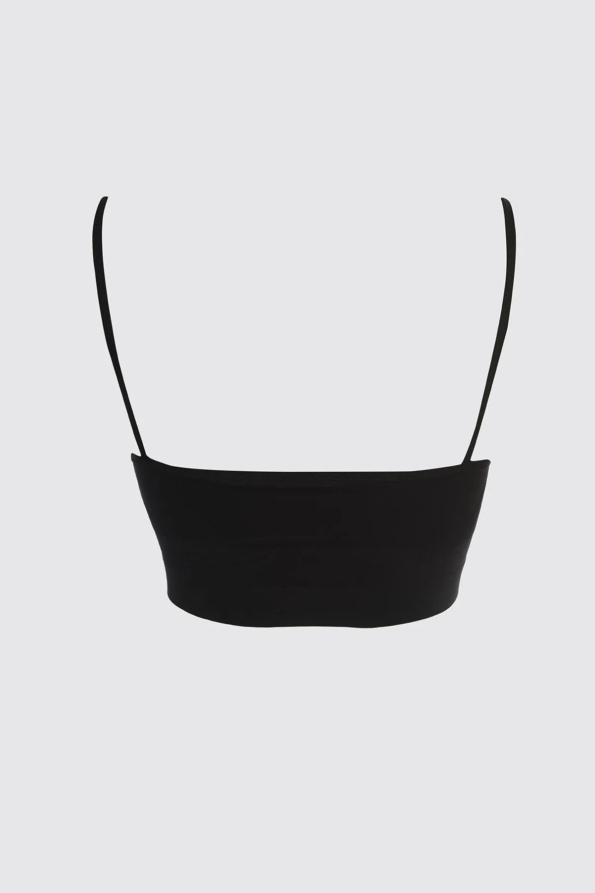 Trendyol Collection  Schwarzes, nahtlos/nahtlos gestricktes Bustier mit String-Trägern THMAW21BS0002