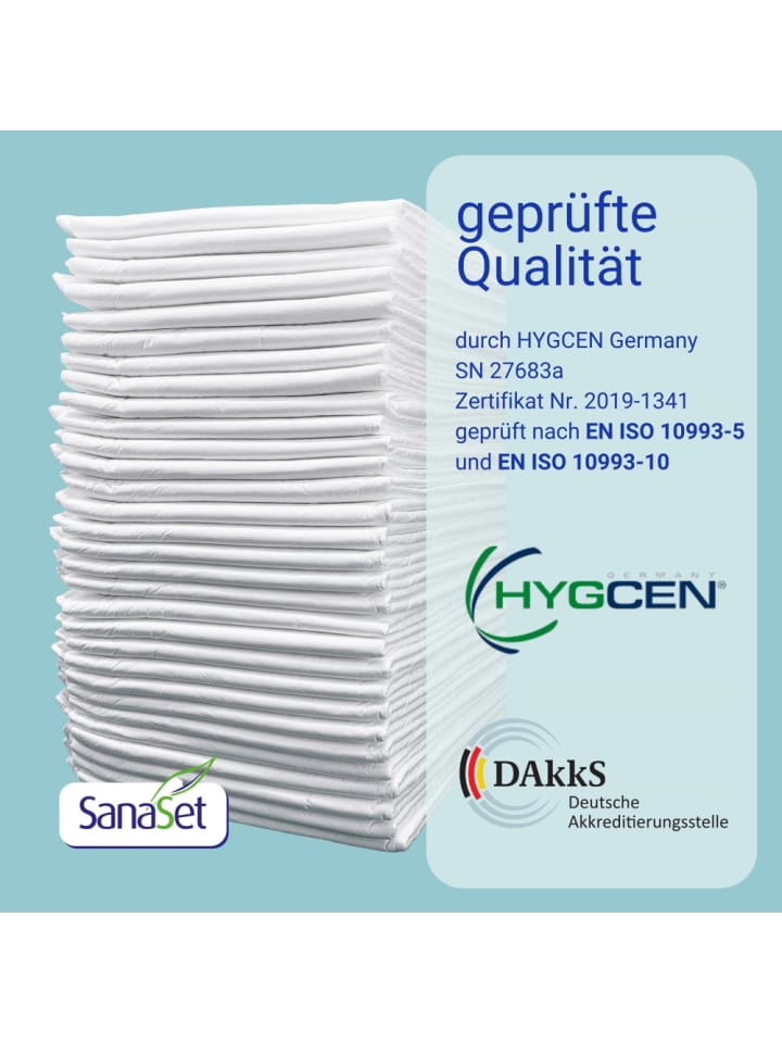 SanaSet Premium Einweg Inkontinenzunterlagen - Senioren, Babys, Tiere (60x40 cm)-30 Stk. günstig kaufen onesize