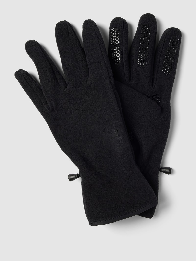 Handschuhe mit Label-Detail in schwarz