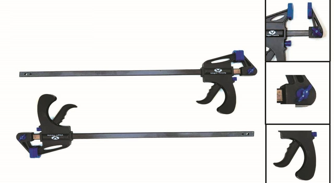 Vago-Tools 2x Schnellspannzwinge 150 mm Einhandzwinge Klemmzwinge Schraubzwinge