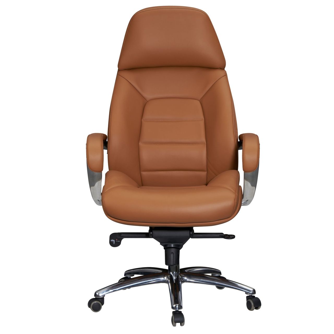Amstyle Bürostuhl Echtleder Caramel 120 kg