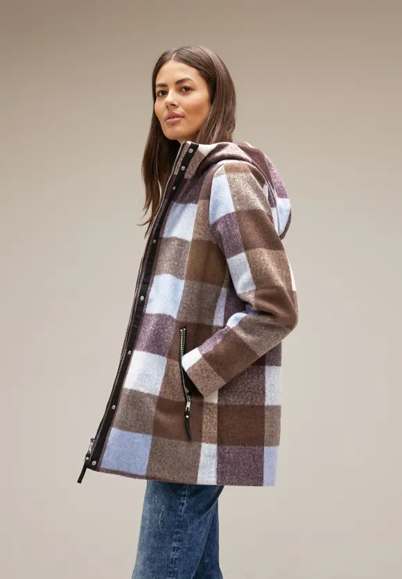 Street One Hoodie Karojacke mit Kapuze