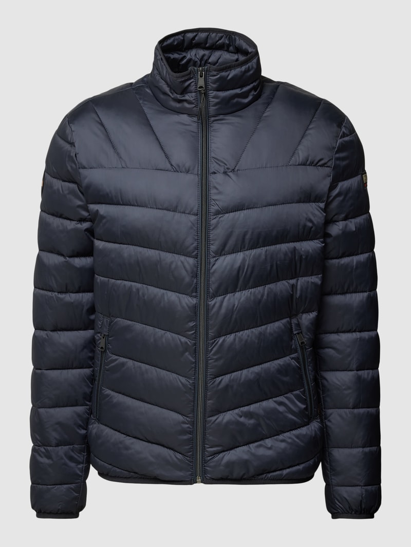 Steppjacke mit Stehkragen Modell 'AERONS' in schwarz