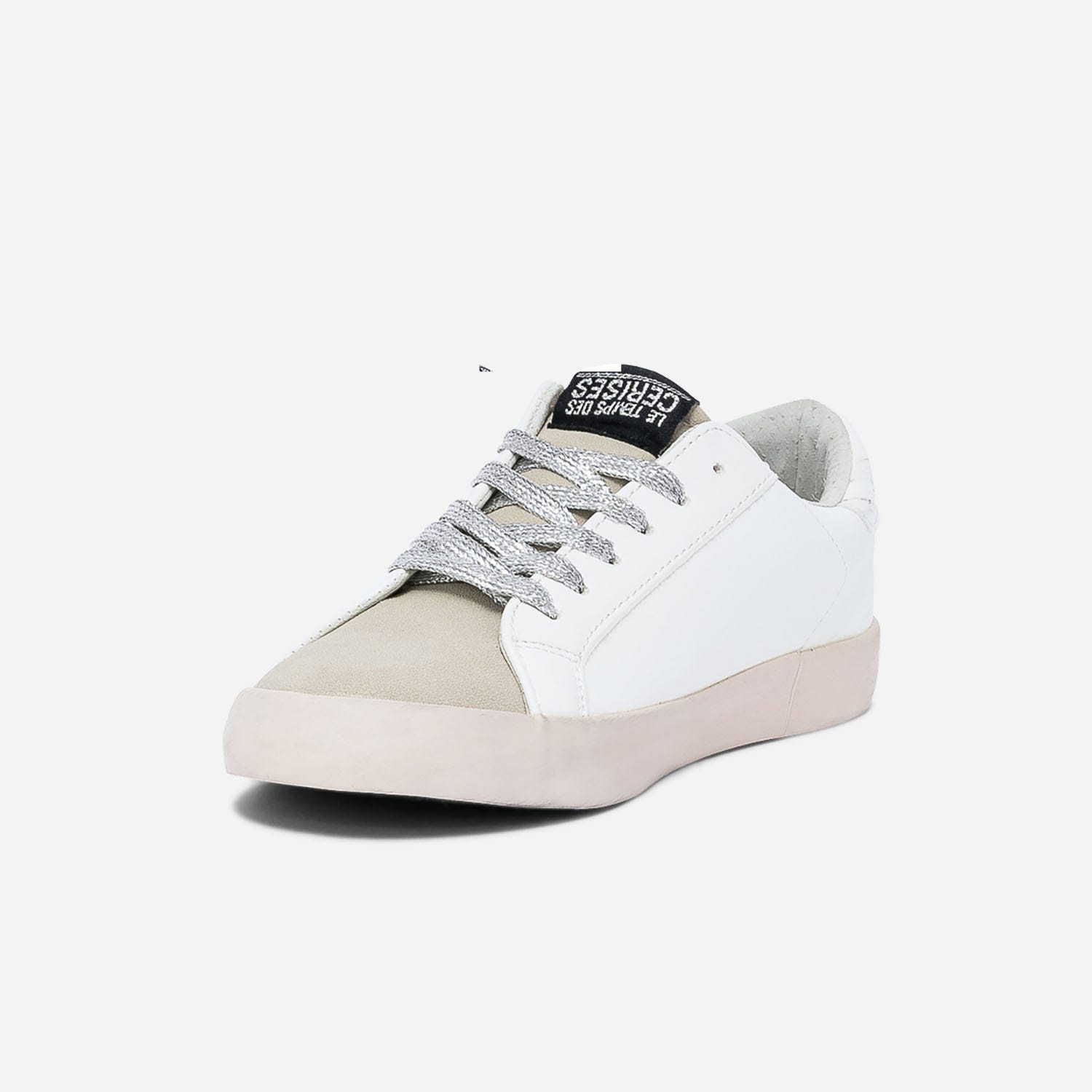 Tennis LE TEMPS DES CERISES blanc et beige