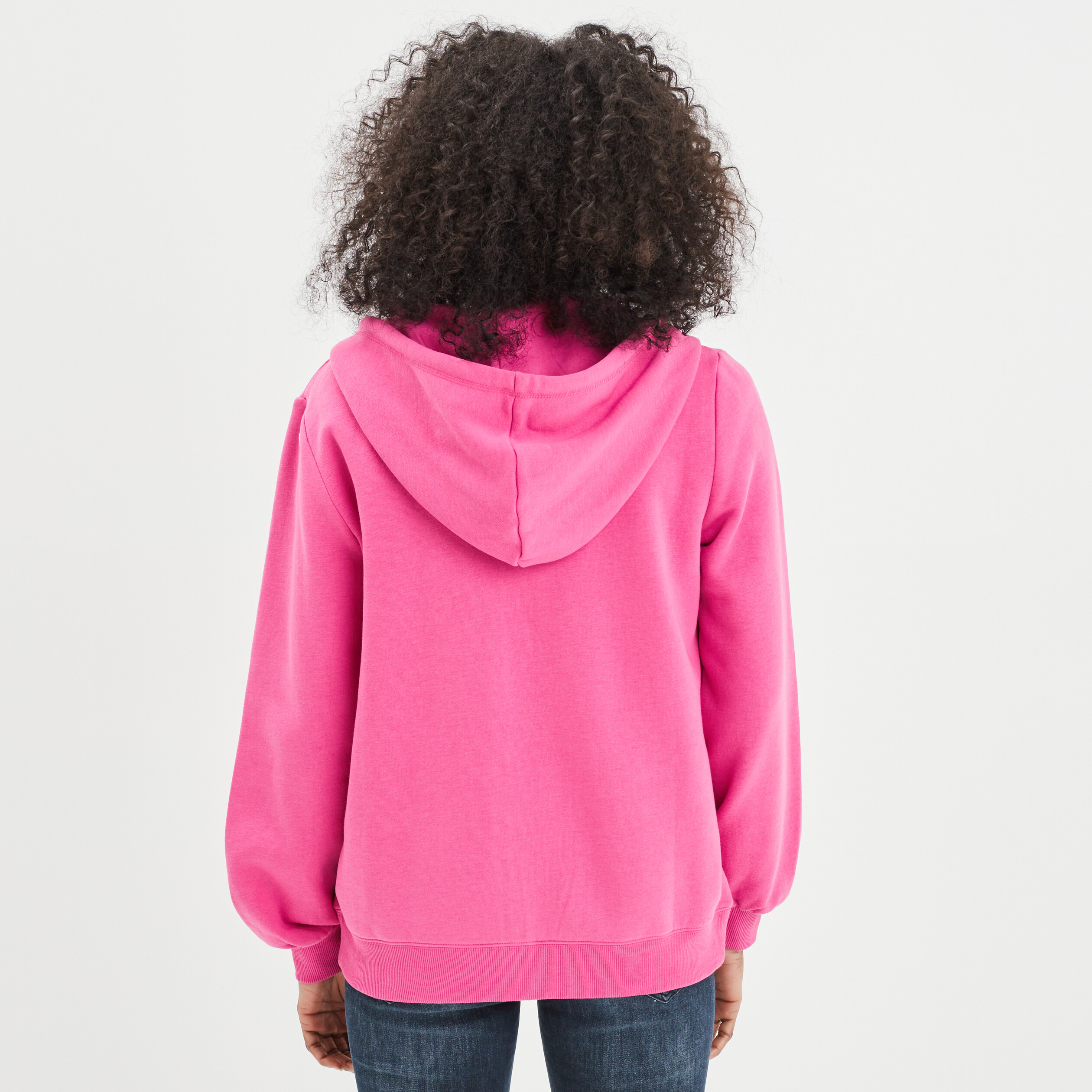 Sweat zippé à capuche hoodie rose fushia femme | La Halle
