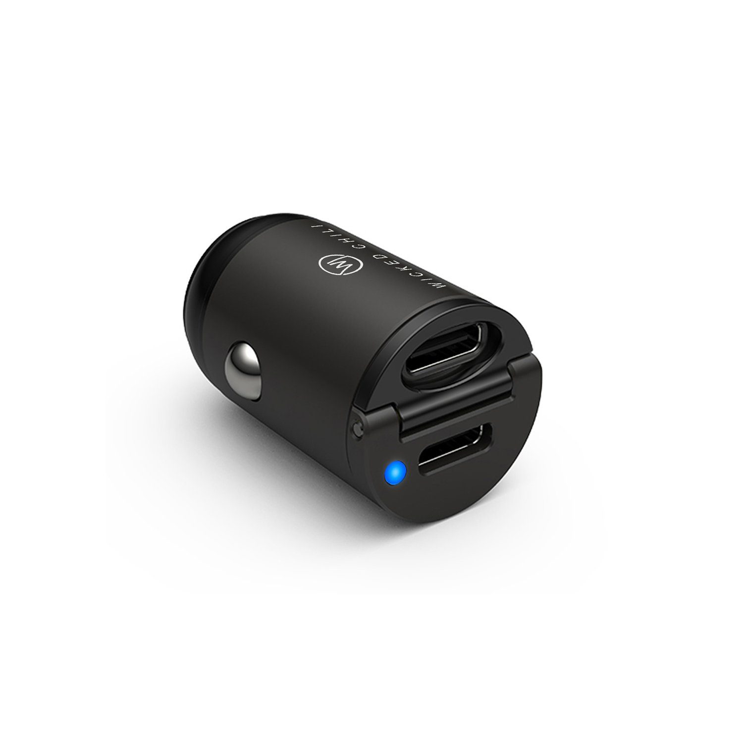 Wicked Chili 30W Dual USB-C PD Autoladegerät für iPhone 14 / 13 Auto-Adapter Zigarettenanzünder-Stecker zu USB C, USB-C, 2-fach USB-C Auto Ladegerät, 30W PD/QC3.0 KFZ-Schnellladegerät, Univer