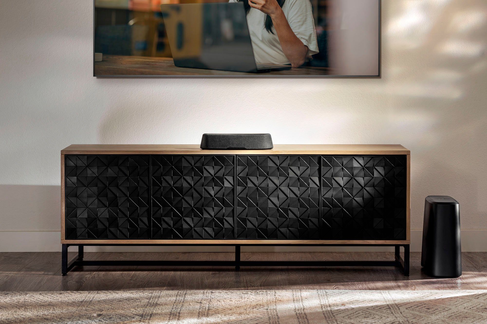 Polk Magnifi Mini AX Stereo Soundbar (Bluetooth, WLAN (WiFi), mit Wireless-Subwoofer)