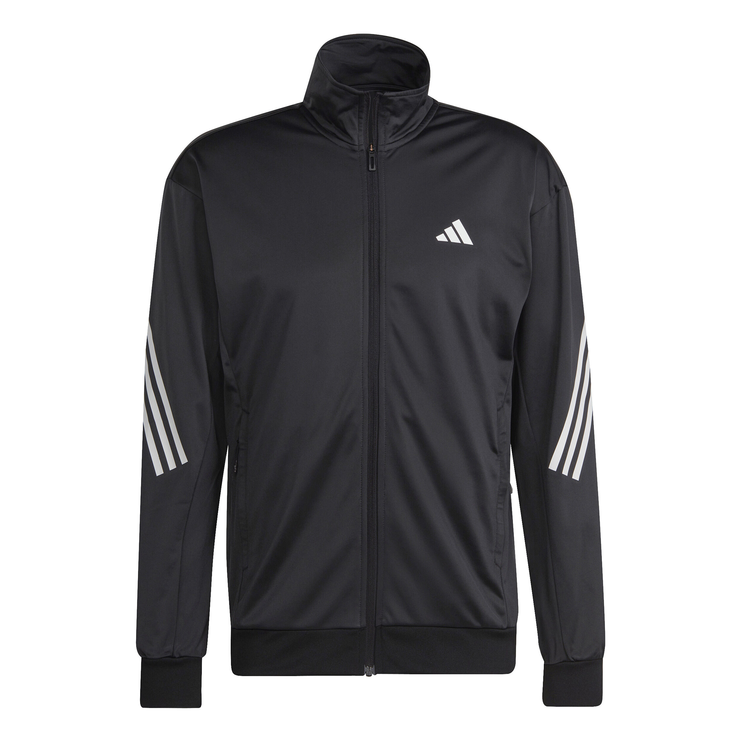 3-Stripes Knit Trainingsjacke Herren - Schwarz, Weiß