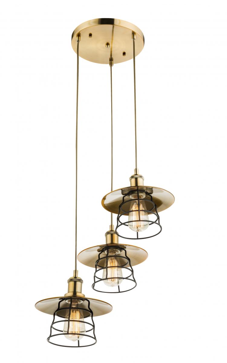 Globo Lighting - VIEJO - Hängeleuchte Metall bronzefarben, 3x E27