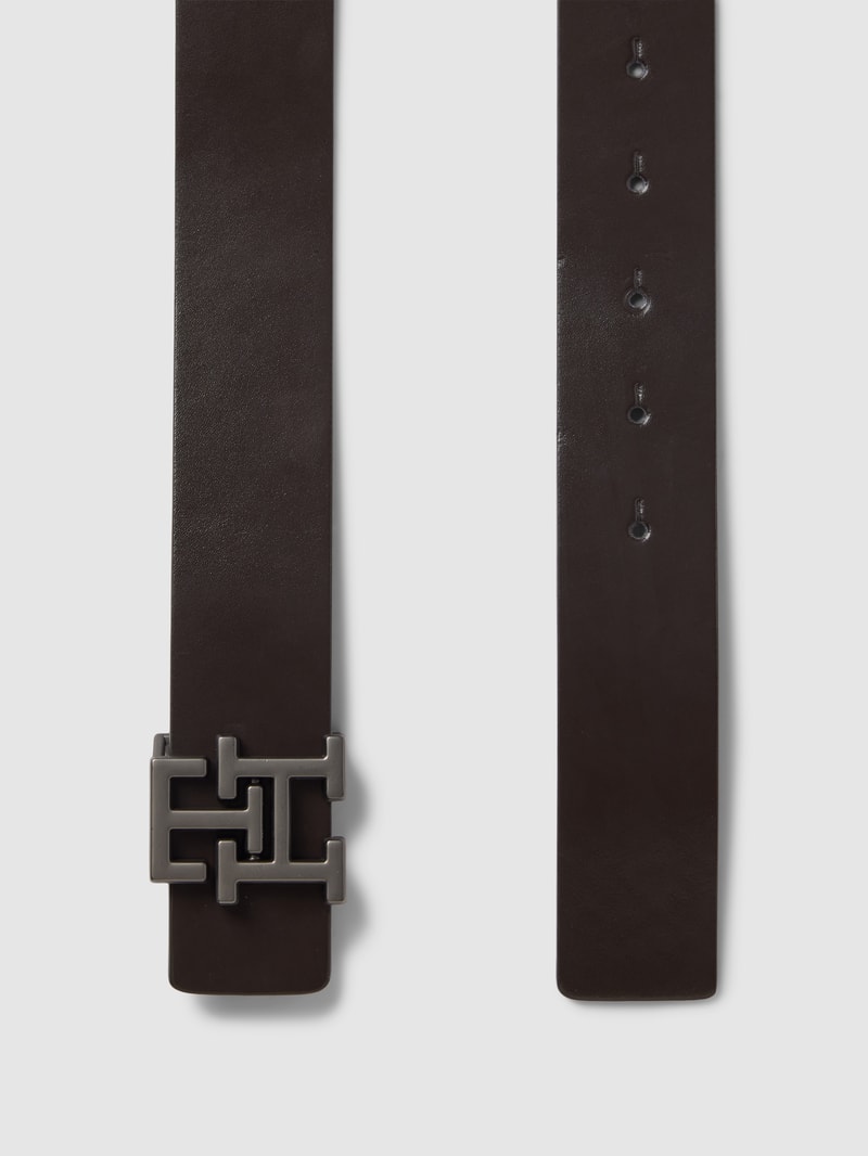 Gürtel mit Label-Detail Modell 'PLAQUE' in mittelbraun