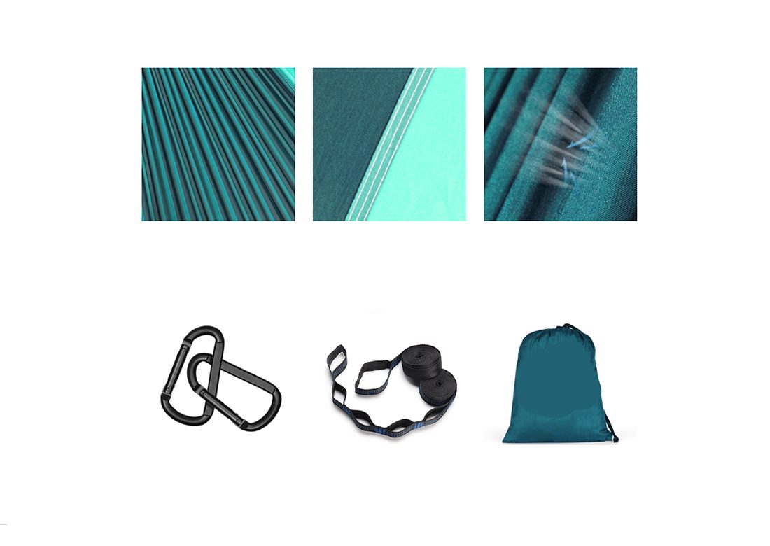 Ronner UG Hängematte Outdoor Hängematte 270 x 140 cm Reisehängematte Campinghängematte (1 St)