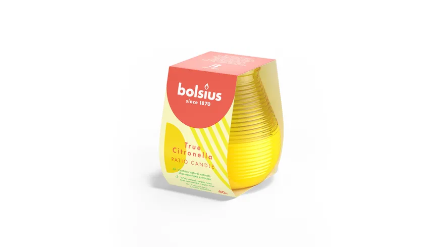 bolsius True Citronella Patio Candle Gelb